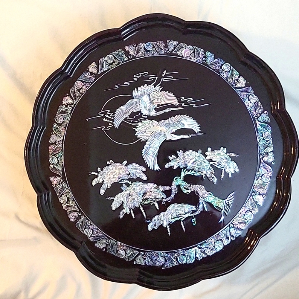AUTHENTIC Korean Mother of Pearl Inlay Tea Table